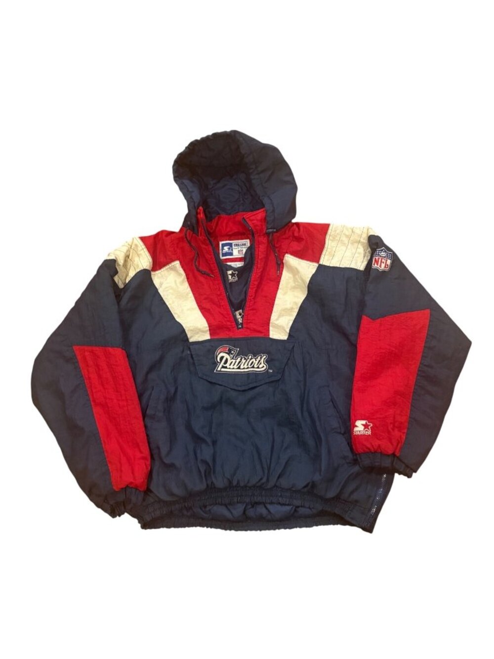 Vintage 90s Starter New England Patriots NFL Pro Line Puffer Jacket XL Has Flaw